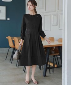 Tiaclasse L 【セレモニー・XSサイズ(5号)追加・新色追加・洗える】キーネックフレアワンピース