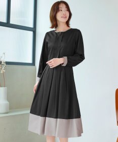 Tiaclasse L 【セレモニー・XSサイズ(5号)追加・新色追加・洗える】キーネックフレアワンピース