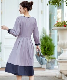 Tiaclasse L 【セレモニー・XSサイズ(5号)追加・新色追加・洗える】キーネックフレアワンピース