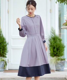 Tiaclasse L 【セレモニー・XSサイズ(5号)追加・新色追加・洗える】キーネックフレアワンピース