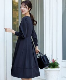 Tiaclasse L 【セレモニー・XSサイズ(5号)追加・新色追加・洗える】キーネックフレアワンピース