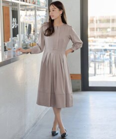 Tiaclasse L 【セレモニー・XSサイズ(5号)追加・新色追加・洗える】キーネックフレアワンピース