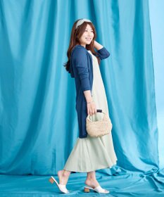 Tiaclasse L 【洗える新色追加・洗える】サマーニットフードロングカーディガン