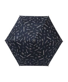 MOONBAT 【一級遮光/晴雨兼用】LANVIN en Bleu (ランバン オン ブルー) 折りたたみ日傘 ラインドローイング 遮光 遮熱 UV