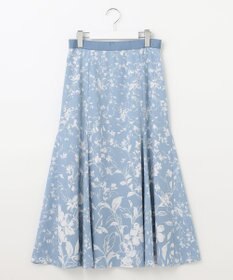 自由区 【XSサイズ～/洗える】グラデーションフラワープリントマーメイドライン スカート