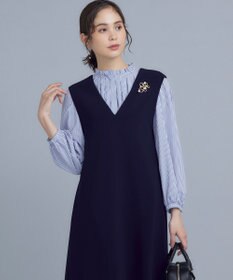 組曲 【WEB限定】ライトデシン フリル襟ブラウス