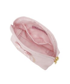 Maison de FLEUR サテンリボンラウンドポーチ