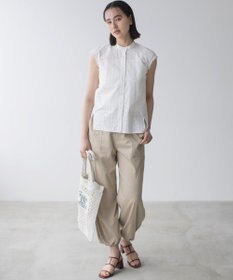 組曲 L エンブロイダリーレースノースリーブ ブラウス