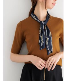 Te chichi スカーフカラーハーフスリーブニット