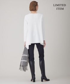 ICB L 【WEB限定・洗える】ヴィスコースストレッチポンチ イレギュラーヘムプルオーバー