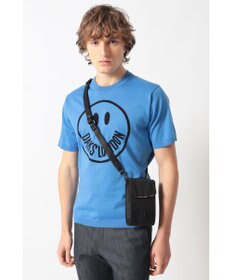 DAKS 軽量ナイロン×牛革 ハウスチェックディテール ネックポーチ