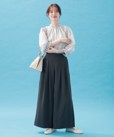 ANY L 【接触冷感/UVカット/抗菌防臭/速乾】エニイファンクション シャーリングブラウス