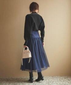 Feroux 【洗える】コルセットチュール スカート