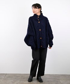 LENO ARAN PULLOVER【UNISEX】アラン柄ニットプルオーバー/カーディガン