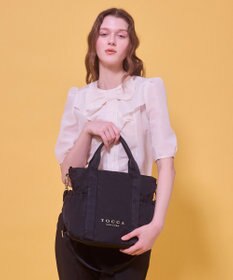 TOCCA 【WEB＆一部店舗限定・環境にやさしい素材】SANA SIDEPOCKET TOTE トートバッグ ブラック系