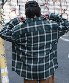 WEGO 【ユニセックス着用ITEM/SMLサイズ展開】オンブレチェックシャツ（LS）