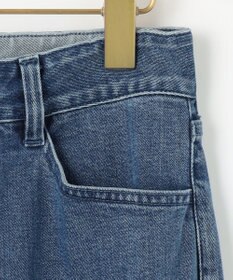 組曲 L ライトデニム ベルト付きストレートパンツ