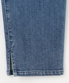 組曲 L ライトデニム ベルト付きストレートパンツ