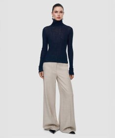 JOSEPH シアーウールリブ ハイネックニット