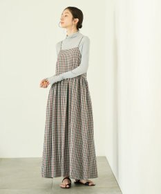 #Newans ボリュームチェックキャミワンピ