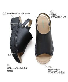 Pointer 本革 超軽量厚底サボサンダル