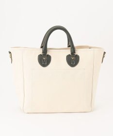 UNBILLION Otias 8号キャンバスシュリンクレザートートバッグ