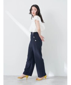 earth music&ecology コットンボイルフリルブラウス