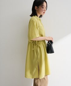 Green Parks ウエストリボンミディ丈ワンピース