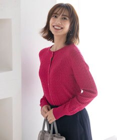 ANY SIS L ケーブルニット カーディガン