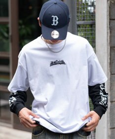 WEGO 【2点セット】アクセ付きアンサンブルグラフィックT（長袖）