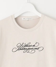 23区 【井波麻里衣さんコラボ】カリグラフィー 刺繍 Tシャツ