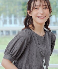 Tiaclasse L 【洗える】パンチングレースAラインワンピース