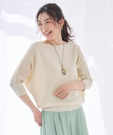 ANY L 【洗濯機可/アンチピリング/UVケア】アクリルガーターニット