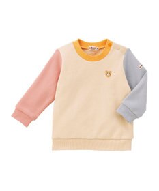 MIKI HOUSE HOT BISCUITS 【70-120cm】【Everyday Series】ワンポイント くすみカラー裏毛パイルトレーナー