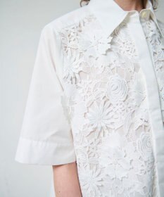 GRACE CONTINENTAL ケミカルフラワードレスシャツ