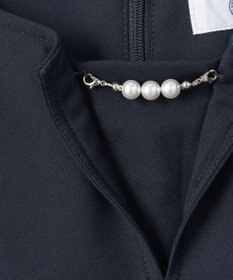 J.PRESS LADIES L 【洗える】T/Rウォッシャブルギャバ パール釦 ワンピース