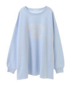 Green Parks 裏起毛配色ステッチロゴチュニック