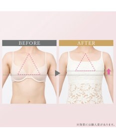 BRADELIS New York 【BRADELIS New York】レーシィブラキャミ26S1 カップ付き ブラトップ 補正下着 ノンワイヤー