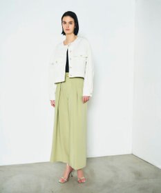 GRACE CONTINENTAL ツータックベルトワイドパンツ