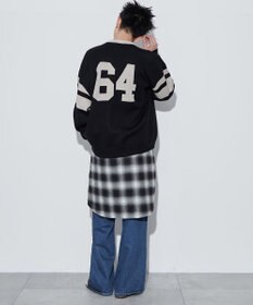 WEGO 【ユニセックス着用ITEM】ジャガードスリーブラインプルオーバー