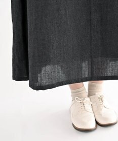 muuc 〈軽やかな尾州産リネンウール〉スカート  　ロングシーズン 秋冬春 後ろウエストゴム有り セットアップ可能 裏地有り