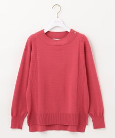 ANY SIS 【洗える】サイドケーブルカラー ニット