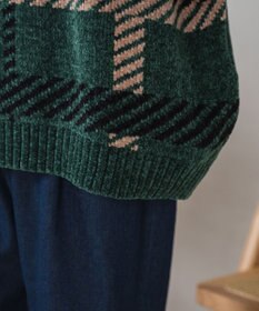 WEGO ベロアモール総柄プルオーバー