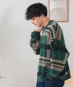 WEGO ベロアモール総柄プルオーバー