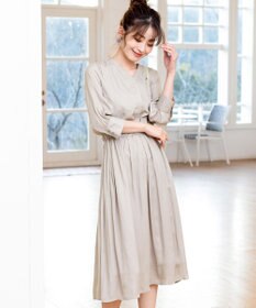 Tiaclasse L 【洗える】スタイルアップも叶うヴィンテージサテンワンピース