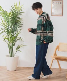 WEGO ベロアモール総柄プルオーバー