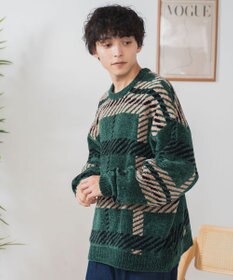 WEGO ベロアモール総柄プルオーバー