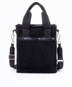 LeSportsac DENIM MINI N/S TOTE/ブラックデニム/ブラックシェルパ