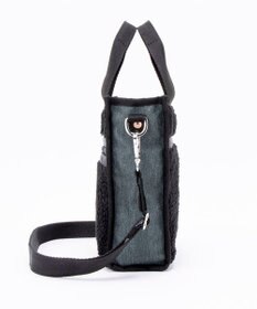 LeSportsac DENIM MINI N/S TOTE/ブラックデニム/ブラックシェルパ