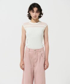 GRACE CONTINENTAL リブシアーニットトップ